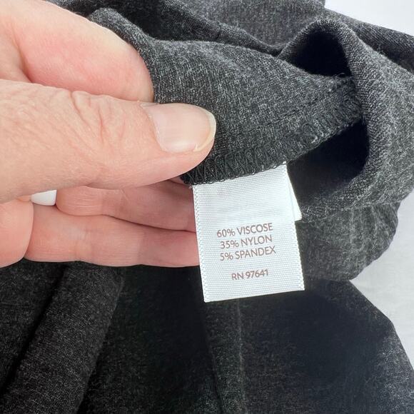 EUC.J. JILL Ponte Slim Leg Stretch Knit Elastic Waist Pull On Gray Pant M Petite - Picture 4 of 9